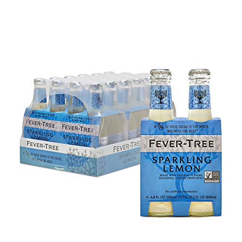 Fever-Tree Premium Sparkling, No Artificial Sweeteners, Flavourings or Preservatives, Lemon, 6.8 Fl.Oz (Pack of 24)