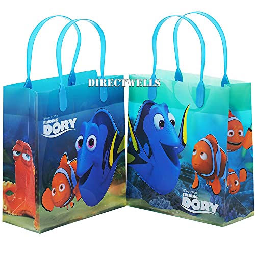 Finding Dory Disney Authentic Licensed Party Favor 12 Reusable Medium Goodie Gift Bags 8"