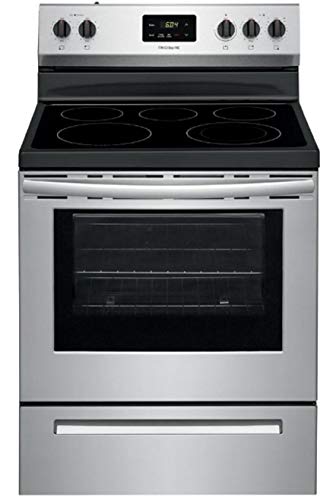 Frigidaire FCRE3052AS 30" Freestanding Electric Range with 5.3 cu. ft. Capacity Quick Boil Store-More Storage Drawer and SpaceWise Expandable Elements in Stainless Steel