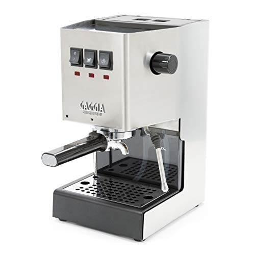 Gaggia RI9380/46 Classic Pro Espresso Machine, 21 Liters,Solid, Brushed Stainless Steel