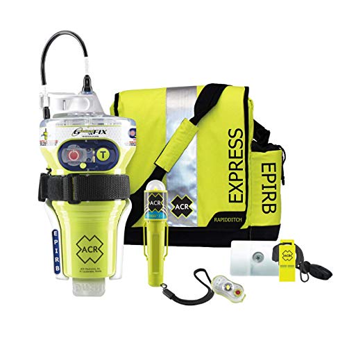 GLOBALFIX V4 EPIRB Survival Kit with Signal Mirror, Ditch Bag, Strobe Lights, and USCG Whistle (ACR PN 2348)