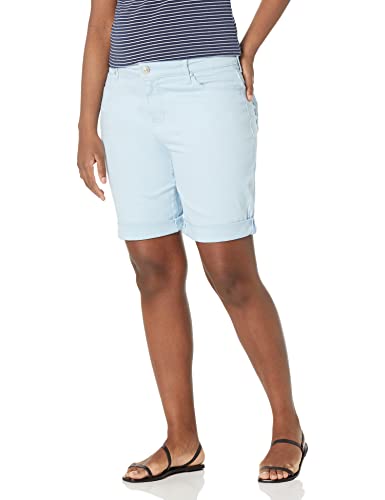 Gloria Vanderbilt Women's City Short with Rolled Cuff, Pale Sky, 14 Regular