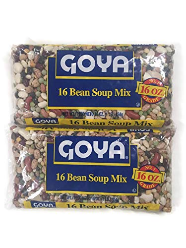 Goya Dried 16 Bean Soup Mix, 16 Oz (Pack of 2)