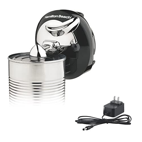 Hamilton Beach Walk 'n Cut Electric Can Opener for Kitchen, Use On Any Size, Automatic and Hand-Free, Cordless & Rechargeable, Easy Clean Removable Blade, Black (76501G)