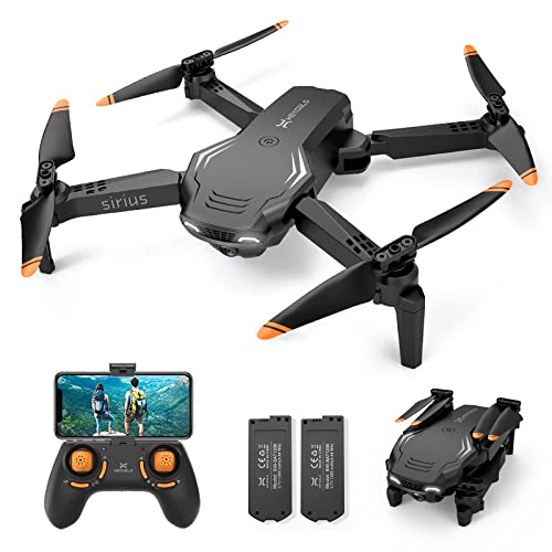 Heygelo S90 Drone with Camera for Adults, 1080P HD Mini FPV Drones for Kids Beginners, Foldable RC Quadcopter Toys Gifts for Boys Girls with Altitude Hold, Voice/Gesture Control, 3 Speeds, 2 Batteries