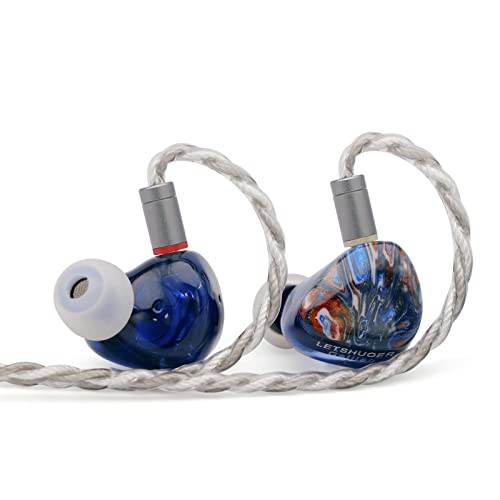 HiFiGo LETSHUOER x GIZAUDIO Galileo Dual-Driver Hybrid in-Ear Monitor, 10mm Dynamic Driver + Balanced Armature Unit IEMs in-Ear Earphones (4.4mm Plug)