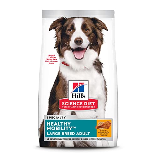 Hill's Science Diet Dry Dog Food, Adult, Large Breed, Healthy Mobility for Joint Health, Chicken Meal, Brown Rice & Barley Recipe, 30 lb. Bag