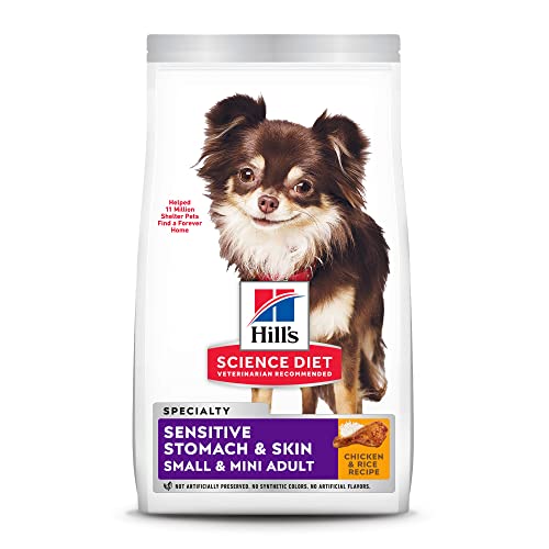 Hill's Science Diet Dry Dog Food, Adult, Small & Mini Breeds, Sensitive Stomach & Skin, Chicken Recipe, 15 lb. Bag