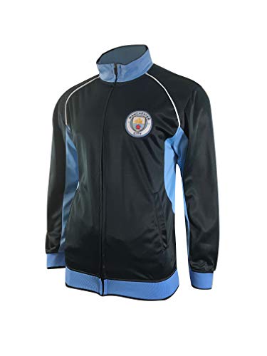 Icon Sports Manchester City Track Jacket for Adult Men, Officially Licensed Soccer Jackets for Training Football