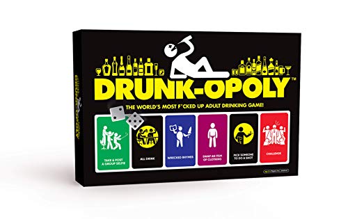 IMAGINATION GAMING Drunk-opoly Adult Board Drinking Game, Outrageous and Messed Up Challenges, Dares, Remote Home Entertainment, Friends, Family, Potential Regrets The Next Morning