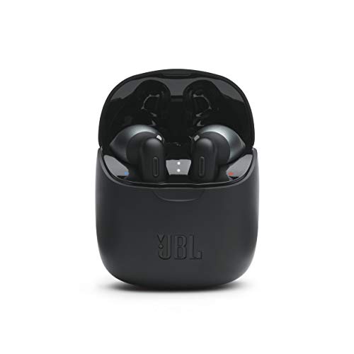 JBL Tune 225TWS True Wireless Earbud Headphones - Pure Bass Sound, Bluetooth, 25H Battery, Dual Connect, Native Voice Assistant (Black)