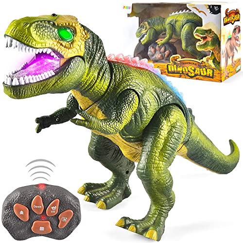 JOYIN Robot Dinosaur Toy for Kids Boys 3 4 5 6 7 8+ Big T rex Dinosaur Toy with Light and Realistic Roaring Sound, Walking and Dancing Dino Toy, Electronic Steam Toy, Birthday Gift for Kids Boys Girls