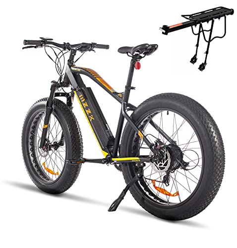 Katharina Shop Adults Electric Bike 750W Motor Fat Tire Electric Mountain Bicycle 48V Lithium Battery 7-Speed Snow Beach E-Bike Dirt Bicycles UL, Black