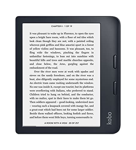 Kobo Libra 2 | eReader | 7” Glare Free Touchscreen | Waterproof | Adjustable Brightness and Color Temperature | Blue Light Reduction | eBooks | WiFi | 32GB of Storage | Carta E Ink Technology | Black