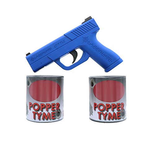 LaserLyte TLB-LPT Popper Tyme Trainer Target with Compact Glock 43 Training Pistol for Reactive Laser Shooting and Dry Fire Practice