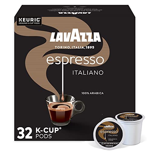 Lavazza Lavazza Espresso Italiano Single-Serve Coffee K-Cups for Keurig Brewer, Medium Roast, Espresso Italiano ,100% Arabica, Value Pack, 32 Count (Pack of 1)