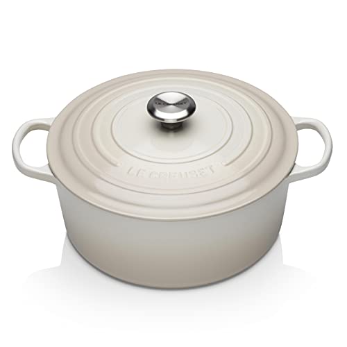 Le Creuset Enameled Cast Iron Signature Round Dutch Oven, 7.25 qt., Meringue