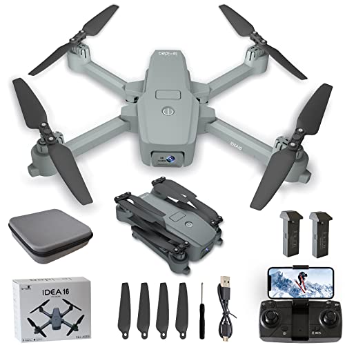 le-idea IDEA16 Drones with 2 Cameras for Adults Beginners 4K 5GHz FPV WIFI Live Video RC Quadcopters with 120 Wide-Angle Adjustable Professional Camera, Optical Flow Positioning 2 Batteries Helicopters