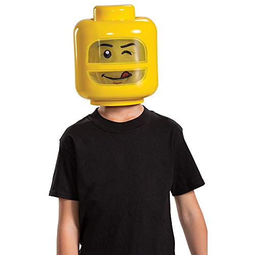 Lego Face Change Mask for Kids, Official Lego Costume Accessory, Single Child Size Face Mask with Changeable Face Yellow