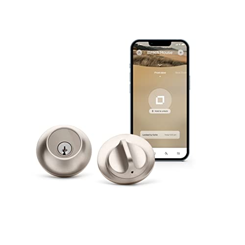 Level Lock Smart Lock, Keyless Entry, Smartphone Access, Bluetooth Enabled, Works with Apple HomeKit - Satin Nickel