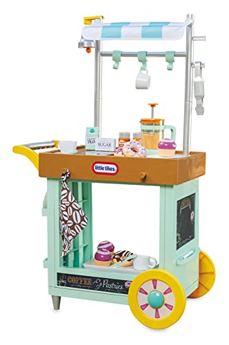 Little Tikes® 2-in-1 Café Cart Pretend Food Cooking Toy Role Play Kitchen Playset for Multiple Kids and Toddlers