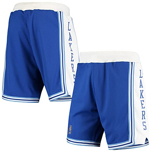 Los Angeles Lakers Blue White Youth 8-20 Hardwood Classic Performance Shorts (8)