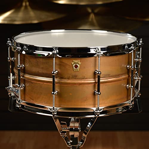 Ludwig Copper Phonic Smooth Snare Drum 14 x 6.5 in. Raw Smooth Finish with Tube Lugs