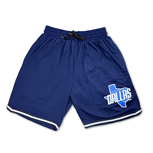Lztgift Men's Basketball Shorts Fans Gift Dallas Basketball Shorts Sports Pants Stitched M Navy