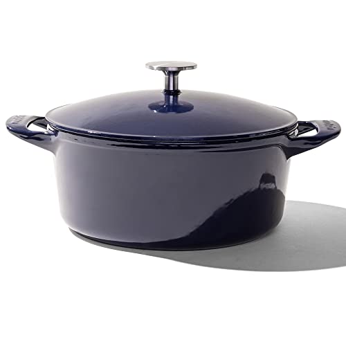 Made In Cookware - Dutch Oven 5.5 Quart - Enameled Cast Iron (Blue) - Made In France - Exceptional Heat Retention & Durability