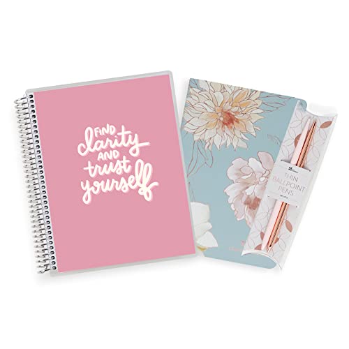 Medical Treatment Bundle - 7" x 9" Medical Treatment Planner, 2 Designer Ballpoint Pens & Flora Gratitude Journal / Planner by Erin Condren.