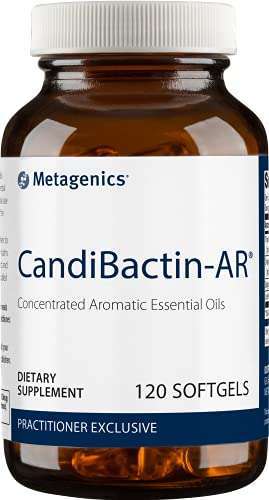 Metagenics CandiBactin-AR - Concentrated Thyme and Oregano Essential Oils Blended with Herbal Extracts, Helps Support Healthy Digestive Function and Gut Health - 120 Count