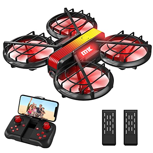 Mini Drone with Camera for Kids Adults,Cool Toys Gifts for Boys Girls Teenagers,FPV Skyquad Drone Small Hobby RC Quadcopter with Headless Mode,360° Flip and Propeller Full Protect for Beginners