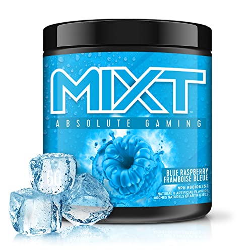 MIXT Energy Supplement, Designed for Energy and Focus, 8 Hour Energy Drink, Awesome Taste, Gaming Energy, Keto Approved (60 Servings, Blue Raspberry)