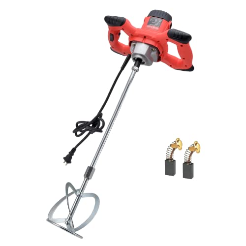 MLLIQUEA 2100W Electric Handheld Concrete Mixer Drill, Portable Cement Mixer Stirrer with Rod for Mixing Grout Paint Mortar Mud Plaster, 6 Speed Adjustment 110V