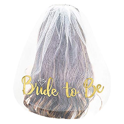 MOHLX Naughty Bachelorette Party Supplies Decoration Bachelorette Party Veil Bridal Shower Veil Bride to Be Accessories Gift Bachelorette Engagement Decoration