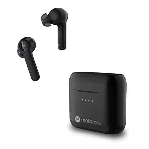 Motorola Moto Buds-S ANC - True Wireless Bluetooth Earbuds with Microphone and Active Noise Cancellation, IPX5 Water Resistant, Touch Control, Comfort Fit, Includes Micro Charging Case, Black