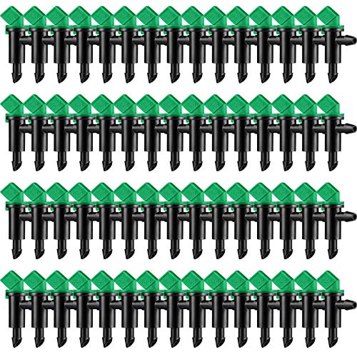 Mudder 60 Pieces 4GPH Irrigation Drip Emitter Garden Flag Irrigation Dripper, Trees and Shrubs