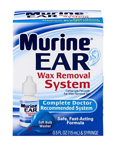 Murine Ear Wax Removal System | Complete Doctor Recommended System | 0.5 Ear Wax Removal Drops + Soft Bulb Washer