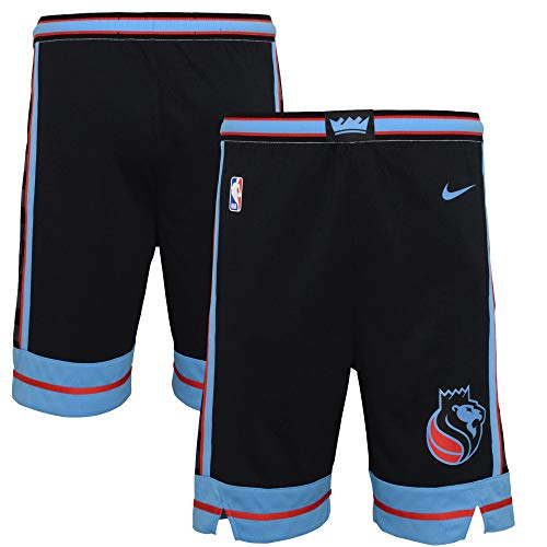 NBA Youth 8-20 Official City Edition Swingman Performance Shorts (Sacramento Kings Black, 18-20)