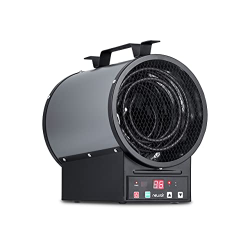 NewAir, NGH500GA00, 2-in-1 240V 4800 Watt Portable or Mountable Garage Heater, Heats Up to 500 Square Feet, Gray