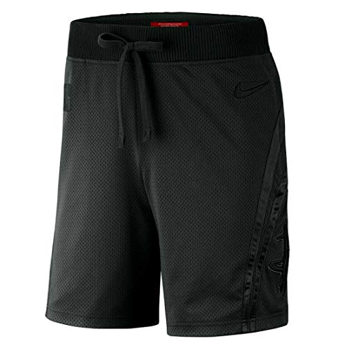 Nike Men's Houston Rockets Courtside Icon Basketball Shorts Large Triple Black