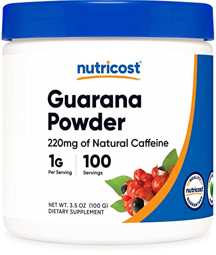 Nutricost Guarana Powder 100 Grams - Natural Herbal Brazilian Caffeine Energizer Supplement