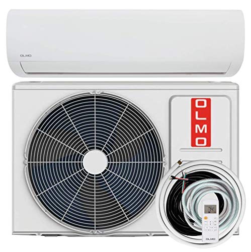 OLMO Alpic 9,000 BTU, 110/120V Ductless Mini Split AC/Heating System With Heat Pump Including 16ft Installation Kit