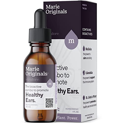 Organic Ear Oil for Ear Infections, All Natural Eardrops for Infection Prevention, Swimmer's Ear and Wax Removal - Kids, Adults, Baby, Dog Earache Remedy - with Mullein, Garlic | Marie Originals