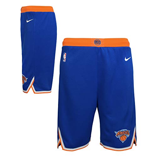 Outerstuff NBA Youth Boys (8-20) Swingman Icon Shorts, New York Knicks, Large (14-16)