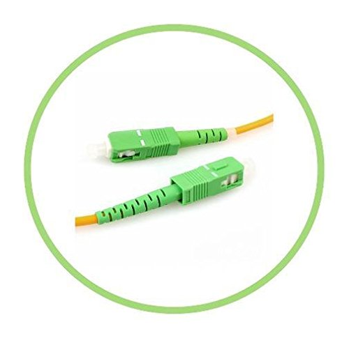 PacSatSales - SC/APC Fiber Optic Internet Cable 3ft - 1M SCAPC Simplex Single Mode Cable & Connector - Replacement Fiber Patch Cable or Optical Cable Extension for Residential Fiber Networks