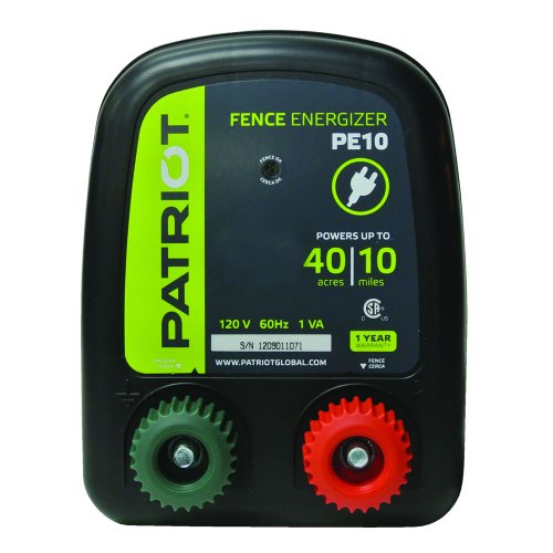 Patriot PE10 Electric Fence Energizer, 0.30 Joule