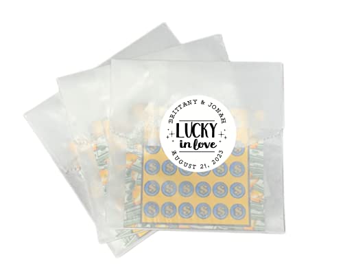 Personalized Wedding or Party Favor - Lucky in Love, Unique Lottery Gift for Guests - Set of 20