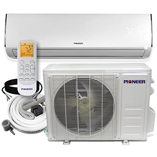 Pioneer Diamante Series Ductless Mini-Split Air Conditioner Inverter Heat Pump Full Set with 16 Ft. Kit