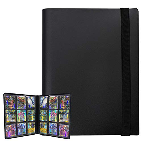 PKMLIFE Trading Card Binder Holder, 9 Pocket Album Sleeves for Pokemon Baseball Yugioh MTG Cards, Collectable Sports Card Binder Storage Protection, 20 Pages Put up to 360 Cards (Black)